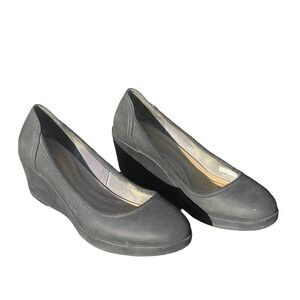 Crocs Marin Colorlite Black Wedge Heel- Women's Size 8